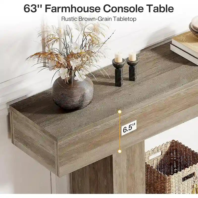 Zweistufiger Konsolentisch im Landhausstil für den Eingangsbereich