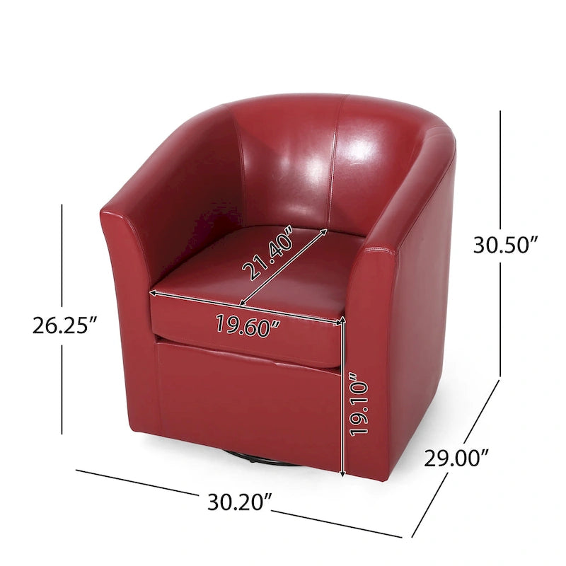 Drehbarer Clubsessel - 29.00 T x 30.20 B x 30.50 H