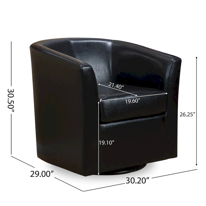 Drehbarer Clubsessel - 29.00 T x 30.20 B x 30.50 H