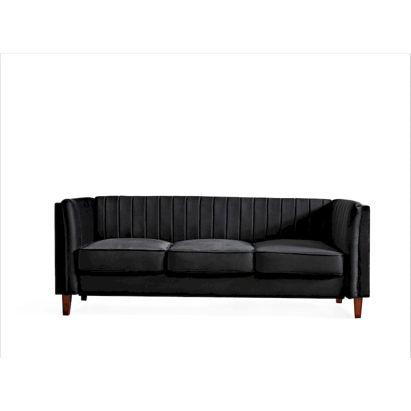Pohovka s čtvercovým prošitím v liniovém designu