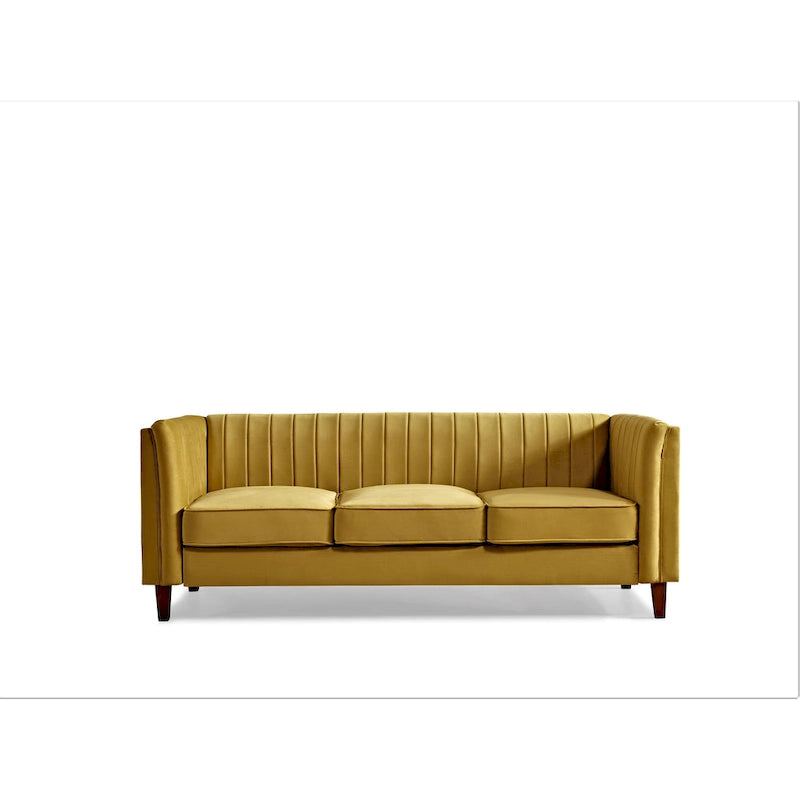Pohovka s čtvercovým prošitím v liniovém designu