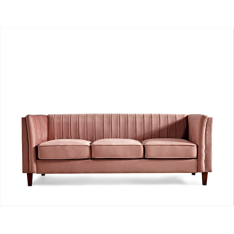Pohovka s čtvercovým prošitím v liniovém designu