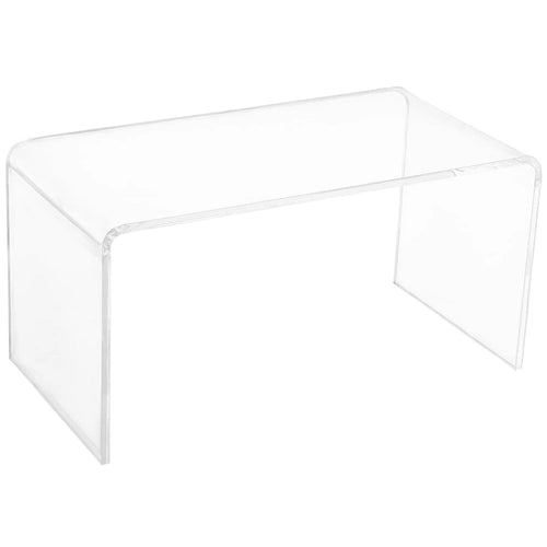 32 Long Rectangle All Acrylic 20mm Thick Waterfall Coffee Table, Clear