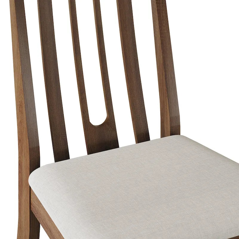 Contemporary Wooden Dining Chairs (Set of 2) - N/A