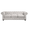 3-Sitzer-Sofa mit Knopfheftung und gerollten Armlehnen