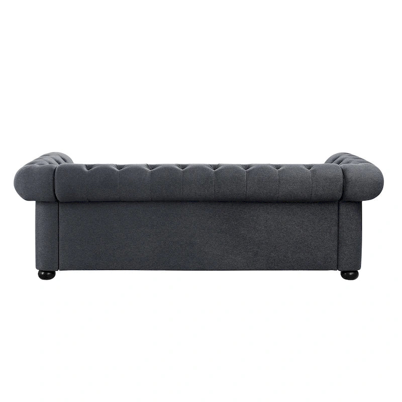 3-Sitzer-Sofa mit Knopfheftung und gerollten Armlehnen