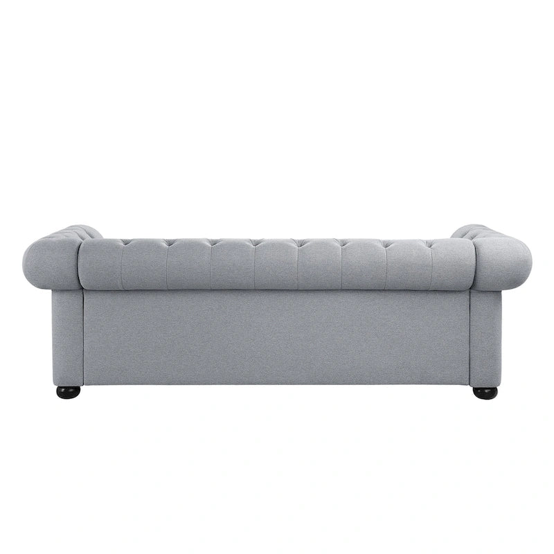 3-Sitzer-Sofa mit Knopfheftung und gerollten Armlehnen