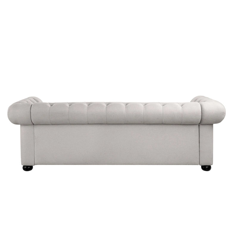 3-Sitzer-Sofa mit Knopfheftung und gerollten Armlehnen