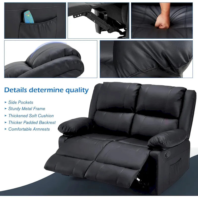 Zweisitziges Relaxsofa mit Heiz- und Massagefunktion