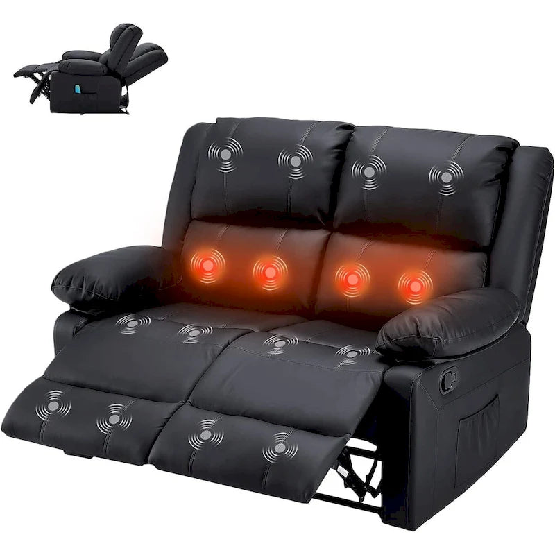Zweisitziges Relaxsofa mit Heiz- und Massagefunktion
