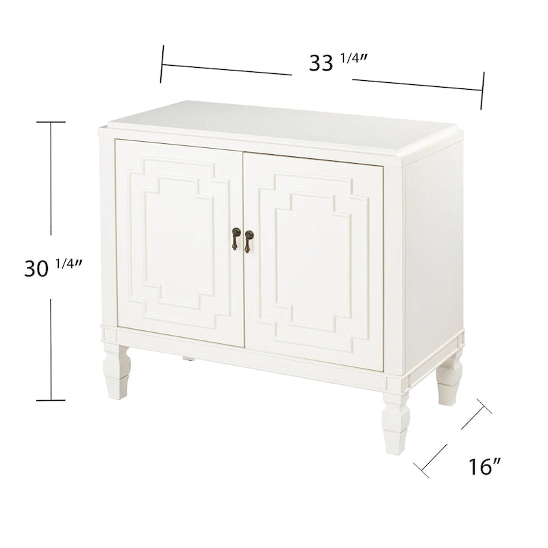 Furniture Antique White Double-Door Accent Cabinet