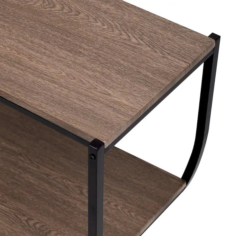 Rustic Industrial Design Demilune Shape Console Table