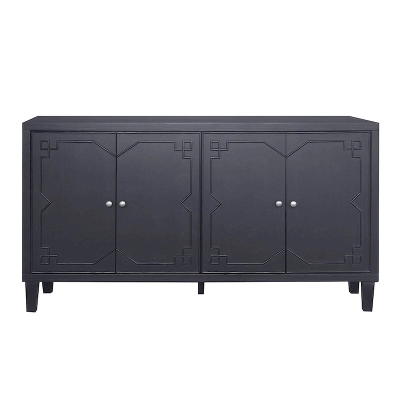 Meuble d'appoint à 4 portes, buffet en bois, meuble serveur - N/A