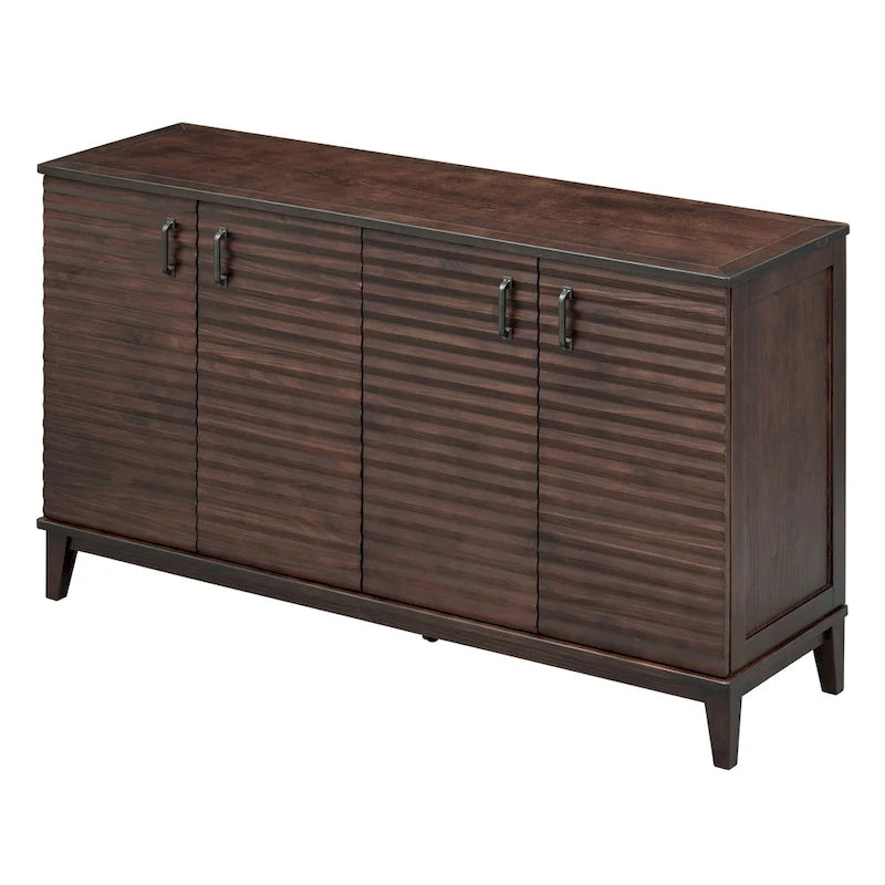 Sideboard with 4 Door Large Storage Buffet with Adjustable Shelves