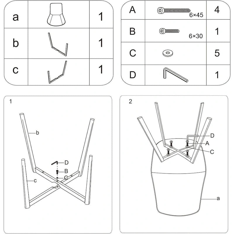Chaises de salle à manger du milieu du siècle avec assise rembourrée en similicuir souple et pieds en métal, lot de 2, noir